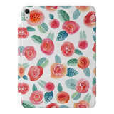 the VistaCase Personalized iPad Slim Fit Case with Rose design,  Crafted with a durable fabric exterior and a soft interior lining.