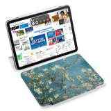 the VistaCase Personalized iPad Slim Fit Case with Oil Painting design,  Designed with convenience in mind, the case automatically wakes your iPad when opened and puts it to sleep when closed.
