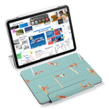 the VistaCase Personalized iPad Slim Fit Case with Summer design,  Designed with convenience in mind, the case automatically wakes your iPad when opened and puts it to sleep when closed.