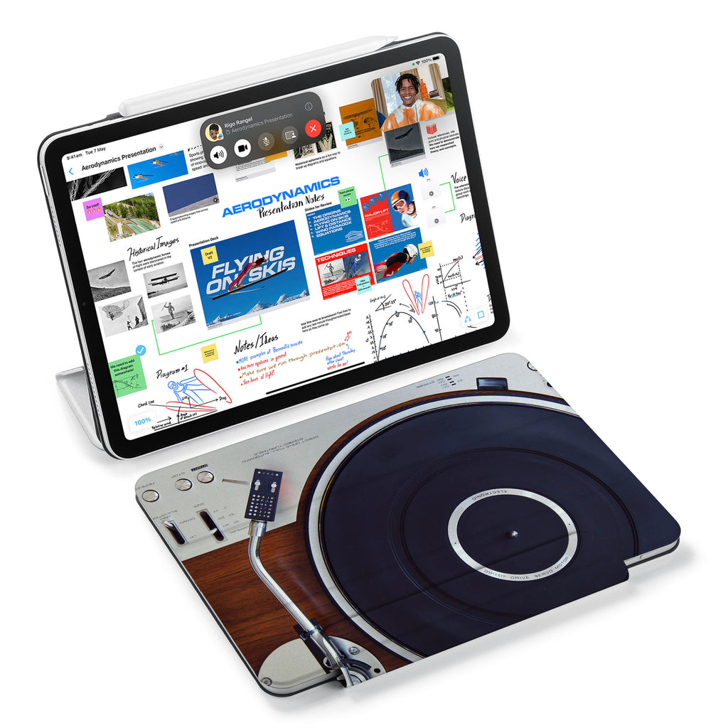 the VistaCase Personalized iPad Slim Fit Case with Retro Vintage design,  Designed with convenience in mind, the case automatically wakes your iPad when opened and puts it to sleep when closed.