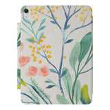 the VistaCase Personalized iPad Slim Fit Case with Pink Flower design,  Crafted with a durable fabric exterior and a soft interior lining.