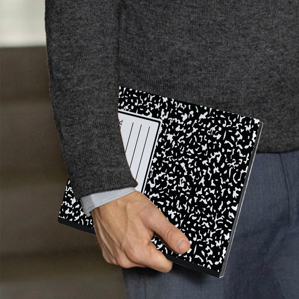 A business man holds Personalized VistaCase reMarkable Pen Holder Case with Composite Book design