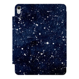 the VistaCase Personalized iPad Slim Fit Case with Galaxy Universe design,  Crafted with a durable fabric exterior and a soft interior lining.