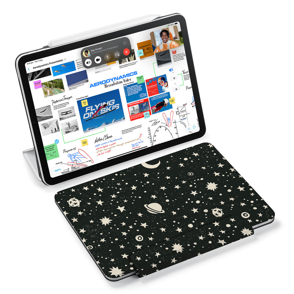 the VistaCase Personalized iPad Slim Fit Case with Space design,  Designed with convenience in mind, the case automatically wakes your iPad when opened and puts it to sleep when closed.