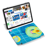 the VistaCase Personalized iPad Slim Fit Case with Beach design,  Designed with convenience in mind, the case automatically wakes your iPad when opened and puts it to sleep when closed.