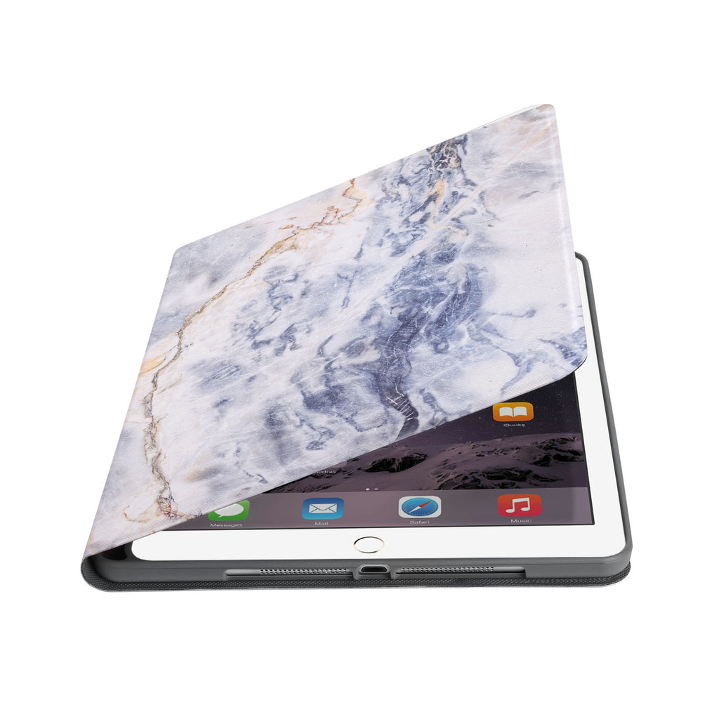 Auto wake and sleep function of the personalized iPad folio case with Marble design