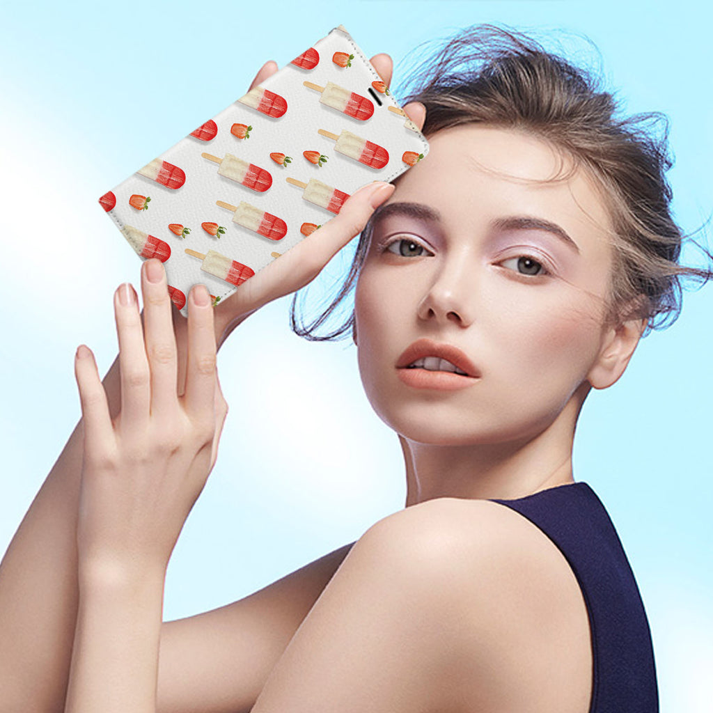 Personalized iPhone Wallet Case with Ice Cream desig marries a wallet with an Samsung case, combining two of your must-have items into one brilliant design Wallet Case.