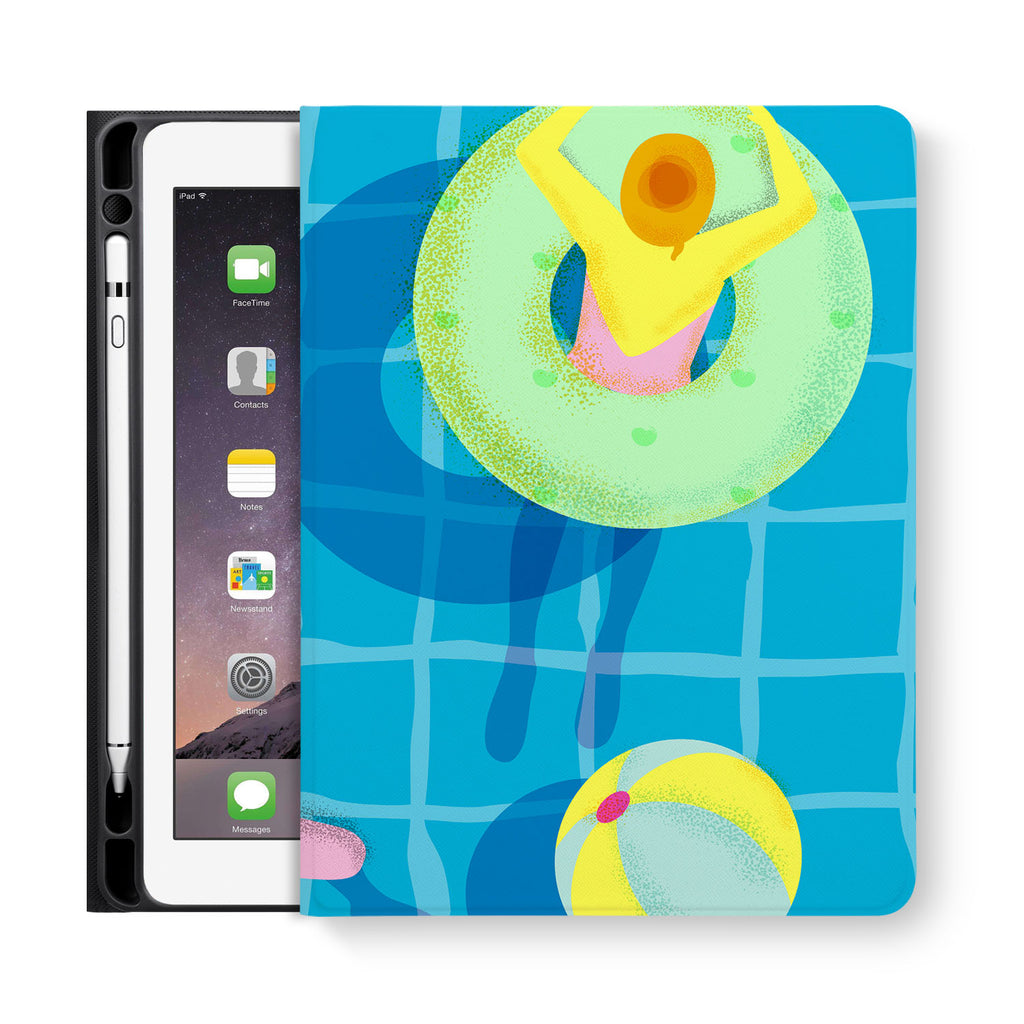 frontview of personalized iPad folio case with 1 design
