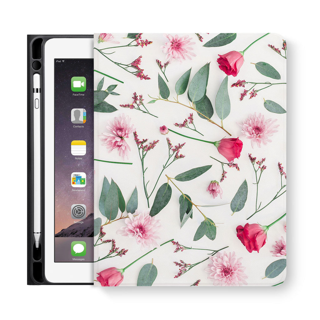 frontview of personalized iPad folio case with 3 design