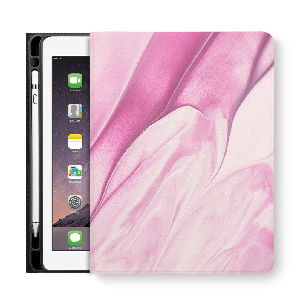 frontview of personalized iPad folio case with 2 design