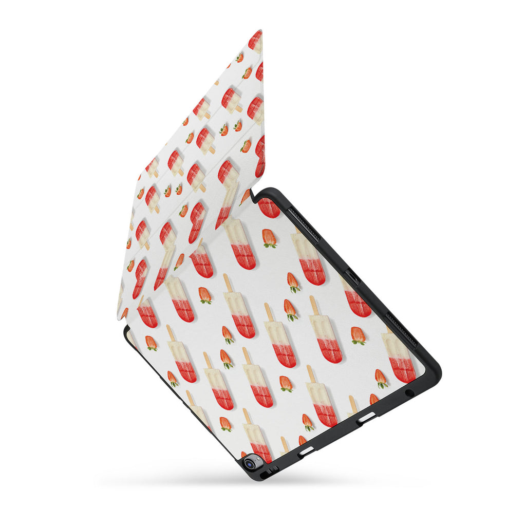 personalized iPad case with pencil holder and Sweet design