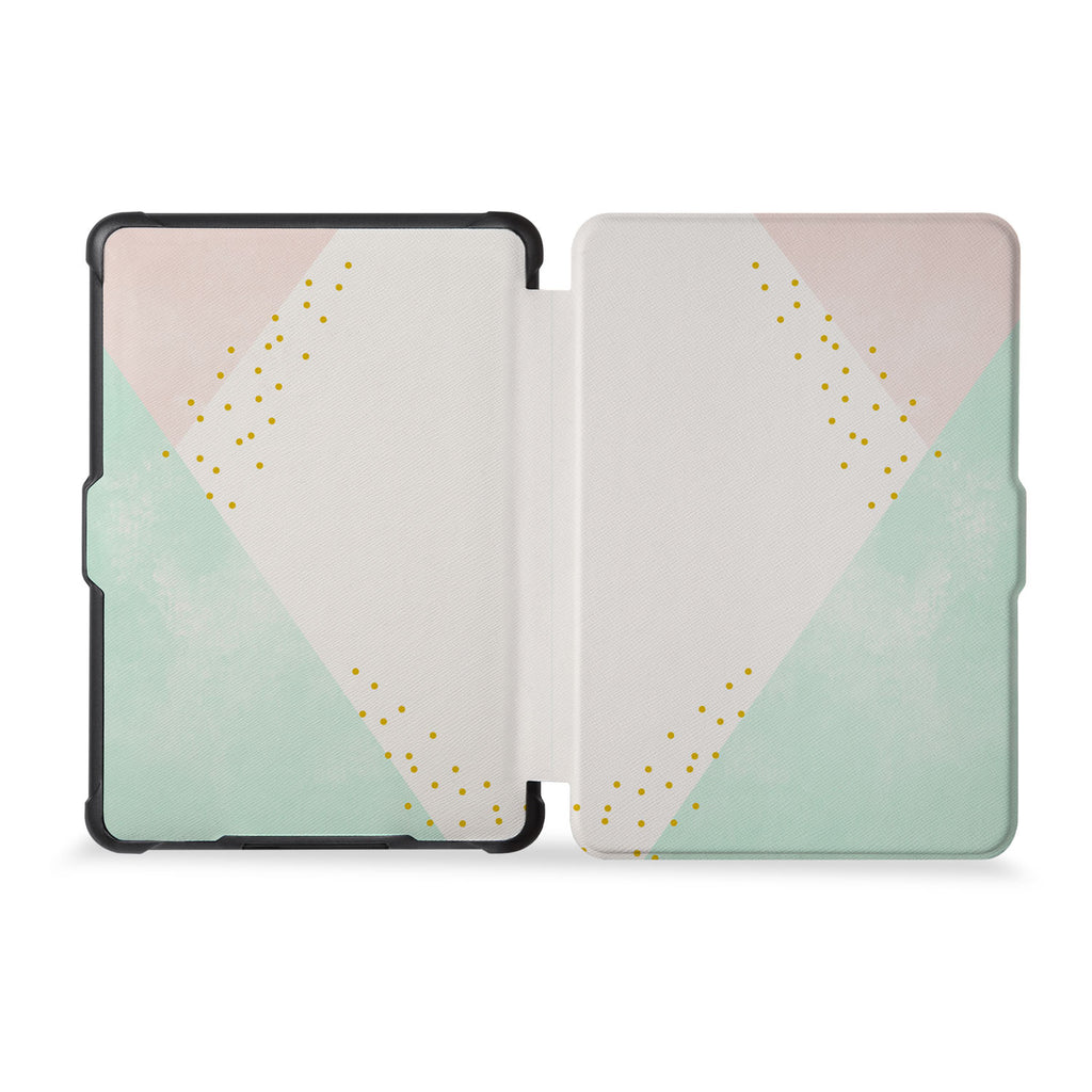 the whole front and back view of personalized kindle case paperwhite case with Simple Scandi Luxe design
