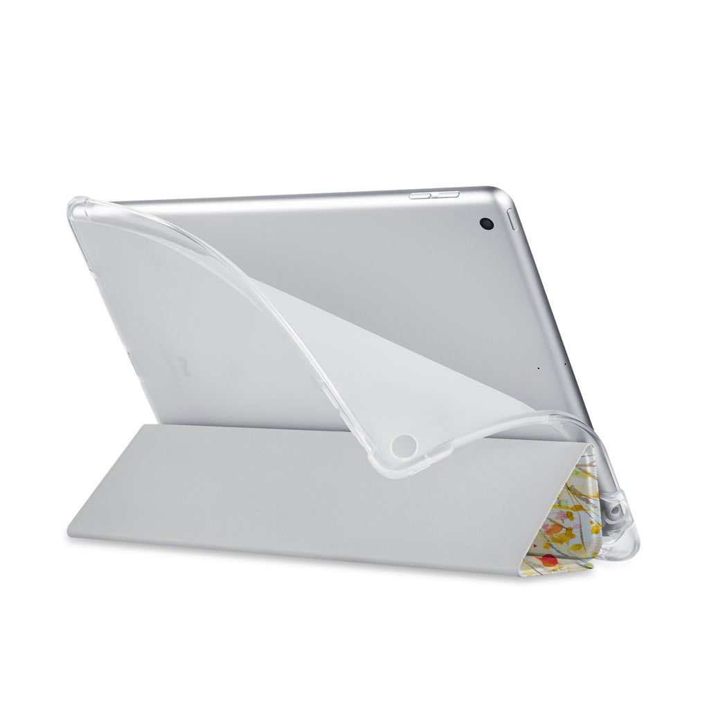 Balance iPad SeeThru Casd with Watercolor Flower Design has a soft edge-to-edge liner that guards your iPad against scratches.