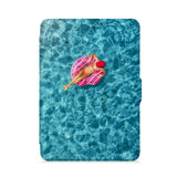 front view of personalized kindle paperwhite case with 08 design - swap