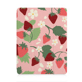 front view of personalized iPad case with pencil holder and Tropical Fruits design