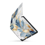 personalized iPad case with pencil holder and Artistic Flower design