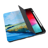 personalized iPad case with pencil holder and Abstract Painting design - swap