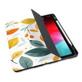 personalized iPad case with pencil holder and Leaves design - swap