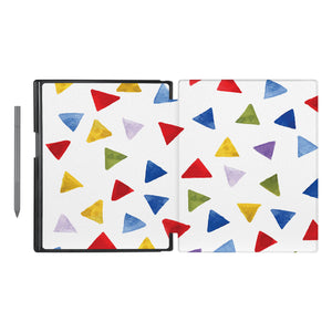 Vista Case reMarkable Folio case with Geometry Pattern Design has an integrated holder for pen marker  so you never have to leave your extra tech behind. - swap