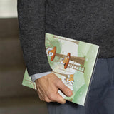 A business man holds Personalized VistaCase reMarkable Pen Holder Case with Forst Animal design