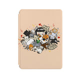 the front side of Personalized Microsoft Surface Pro and Go Case with Cute Cats design