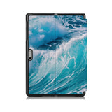 the back side of Personalized Microsoft Surface Pro and Go Case with Sea Waves design