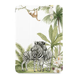 the front view of Personalized Samsung Galaxy Tab Case with Rainforest Animals design