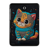 the back view of Personalized Samsung Galaxy Tab Case with Cute Cat design