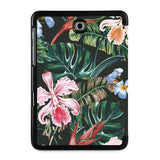 the back view of Personalized Samsung Galaxy Tab Case with Flowers design