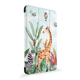 the side view of Personalized Samsung Galaxy Tab Case with Rainforest Animals design