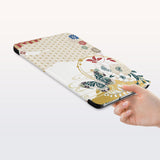 a hand is holding the Personalized Samsung Galaxy Tab Case with Japanese Pattern design