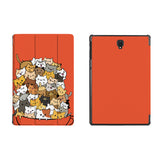 the whole printed area of Personalized Samsung Galaxy Tab Case with Cute Cats design