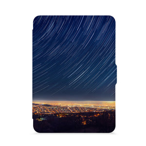 front view of personalized kindle paperwhite case with with Starry Night design - swap