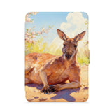front view of personalized kindle paperwhite case with Australia Wild Animal design