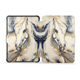 the whole front and back view of personalized kindle case paperwhite case with Horses design