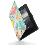 Reinforced rubber bumpers on the corners to protect your Kindle Paperwhite with Tropical Fruits design