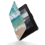 Reinforced rubber bumpers on the corners to protect your Kindle Paperwhite kindle case with Sea Waves design