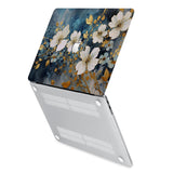 hardshell case with Flower Art design has rubberized feet that keeps your MacBook from sliding on smooth surfaces