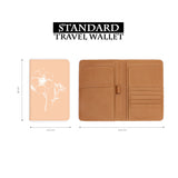 standard size of personalized RFID blocking passport travel wallet with Sketched Botanicals design