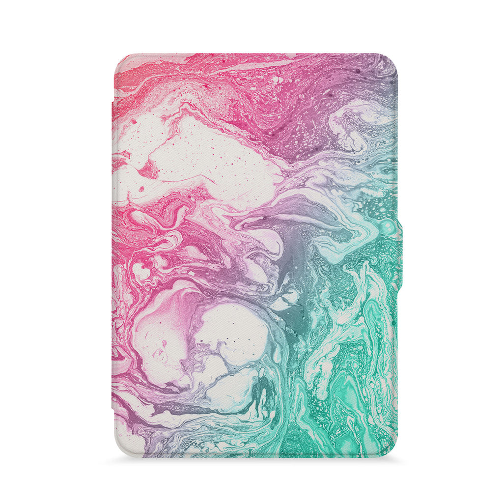 front view of personalized kindle paperwhite case with Abstract Oil Painting design - swap