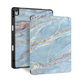 front and back view of personalized iPad case with pencil holder and 06 design
