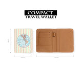 
compact size of personalized RFID blocking passport travel wallet with adventure awaits design