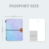 
midori style traveler's notebook with ombre pastel galaxy design in passport size 135mm x 105mm