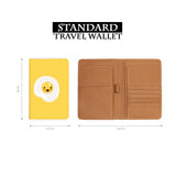 standard size of personalized RFID blocking passport travel wallet with Breakfast design
