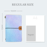 
midori style traveler's notebook with ombre pastel galaxy design in regular size 175mm x 105mm