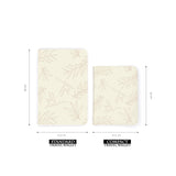 comparison of two sizes of personalized RFID blocking passport travel wallet with Romantic Leaves design