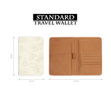 standard size of personalized RFID blocking passport travel wallet with Romantic Leaves design