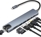Type-C RJ45 USB 3.0 Hub with 4K HDMI and Card Reader