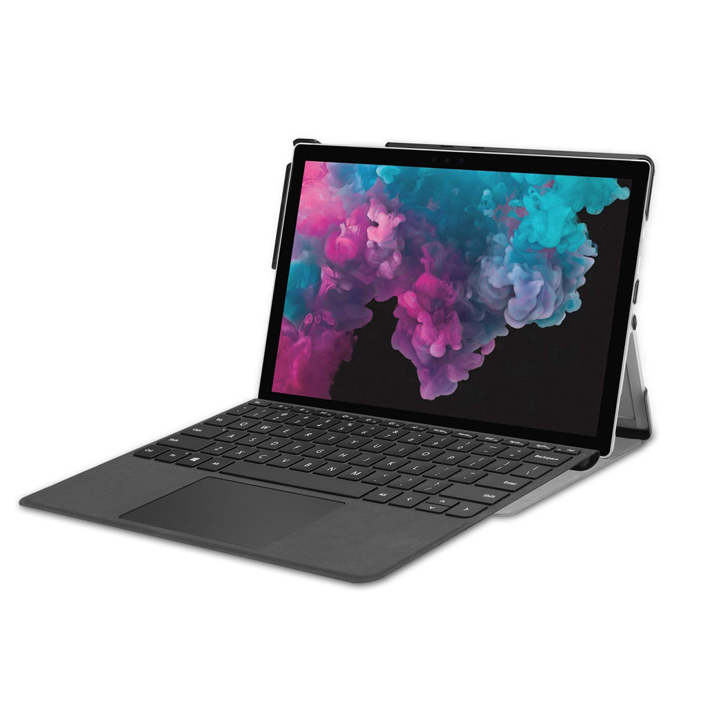Personalized Microsoft Surface Pro and Go Case in Movice Stand View with Flat Flower design