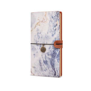 Traveler's Notebook - Marble-the side view of midori style traveler's notebook - swap